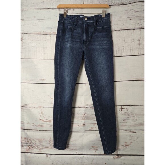 KanCan Exculsively For Maurices Womens Jeans Size 28 Skinny Slit Bottom Dark - Picture 1 of 11